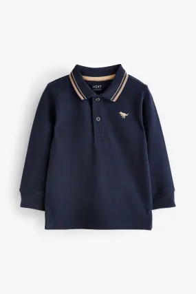 100% Cotton Long Sleeve Polo Shirt (3mths-7yrs)    