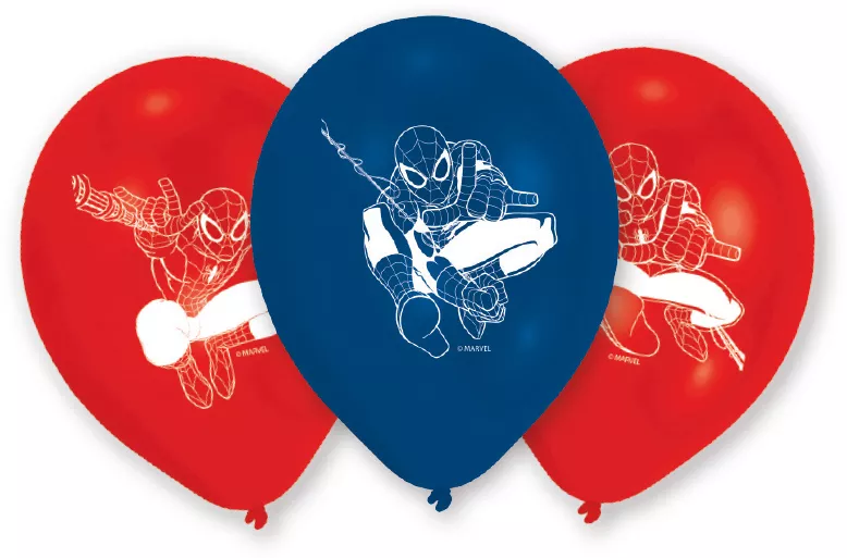 6 Palloncini Spiderman On A Mission 23 cm