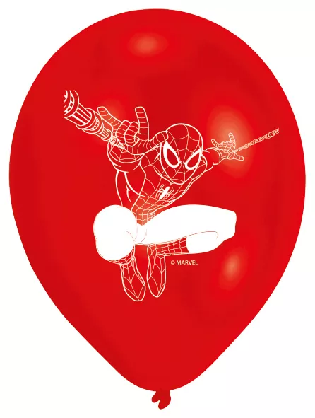 6 Palloncini Spiderman On A Mission 23 cm