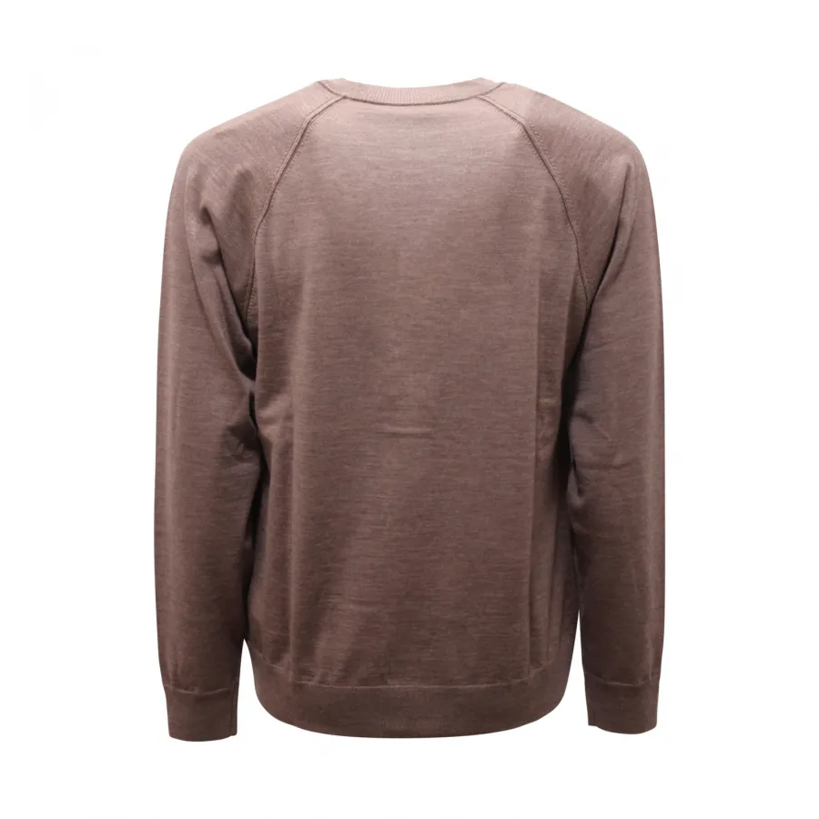 8834AV CARDIGAN UOMO PAOLO PECORA MAN WOOL SWEATERLIGHT BROWN