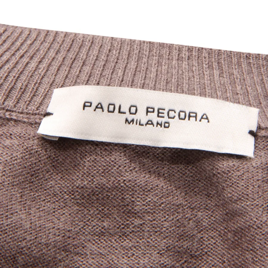 8834AV CARDIGAN UOMO PAOLO PECORA MAN WOOL SWEATERLIGHT BROWN