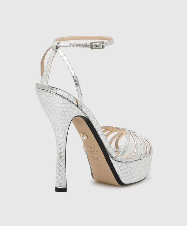 Alevi Milano Sandali in pelle argento L20S5004Q0198