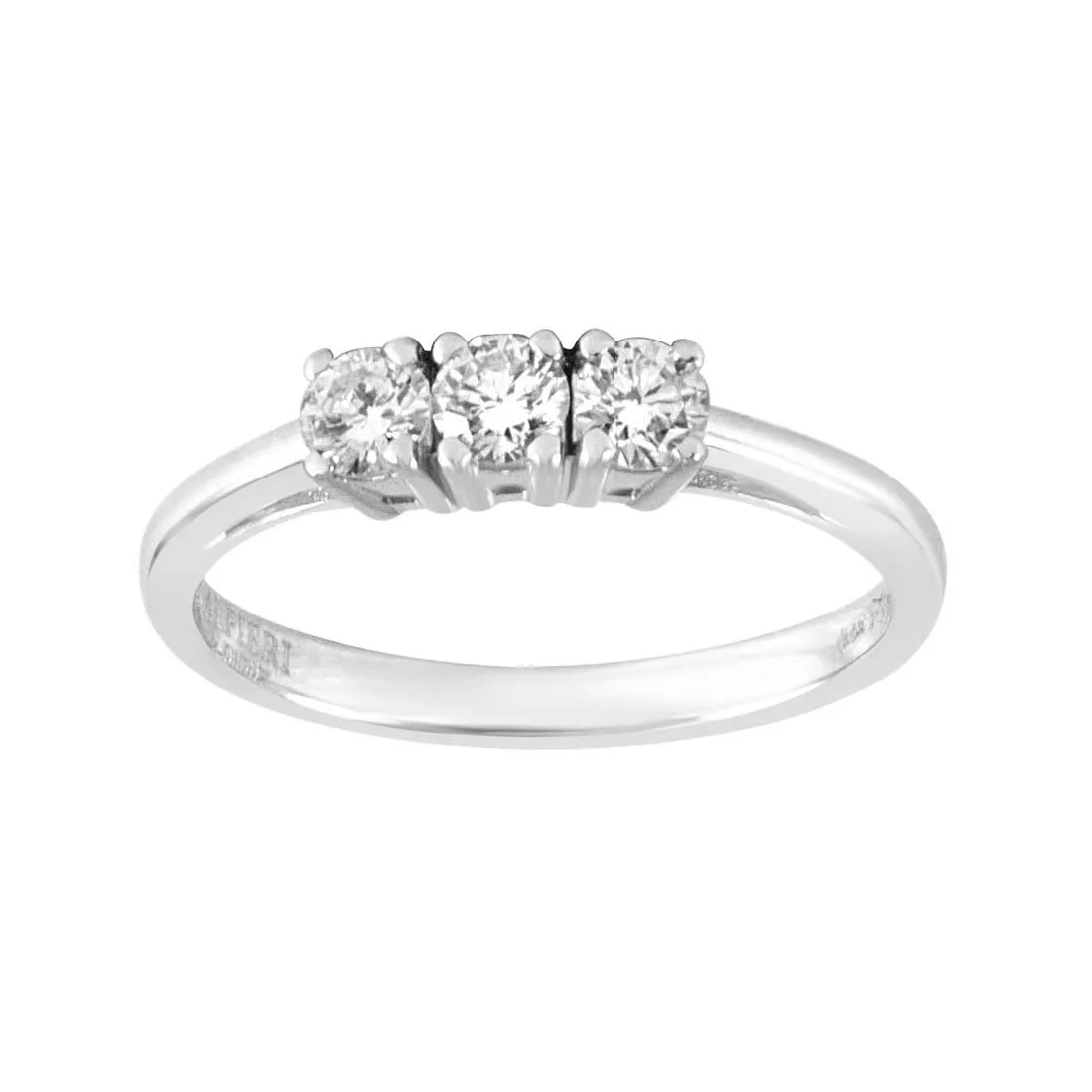 Anello Alfieri & St John in oro bianco ct 0,40 mis16
