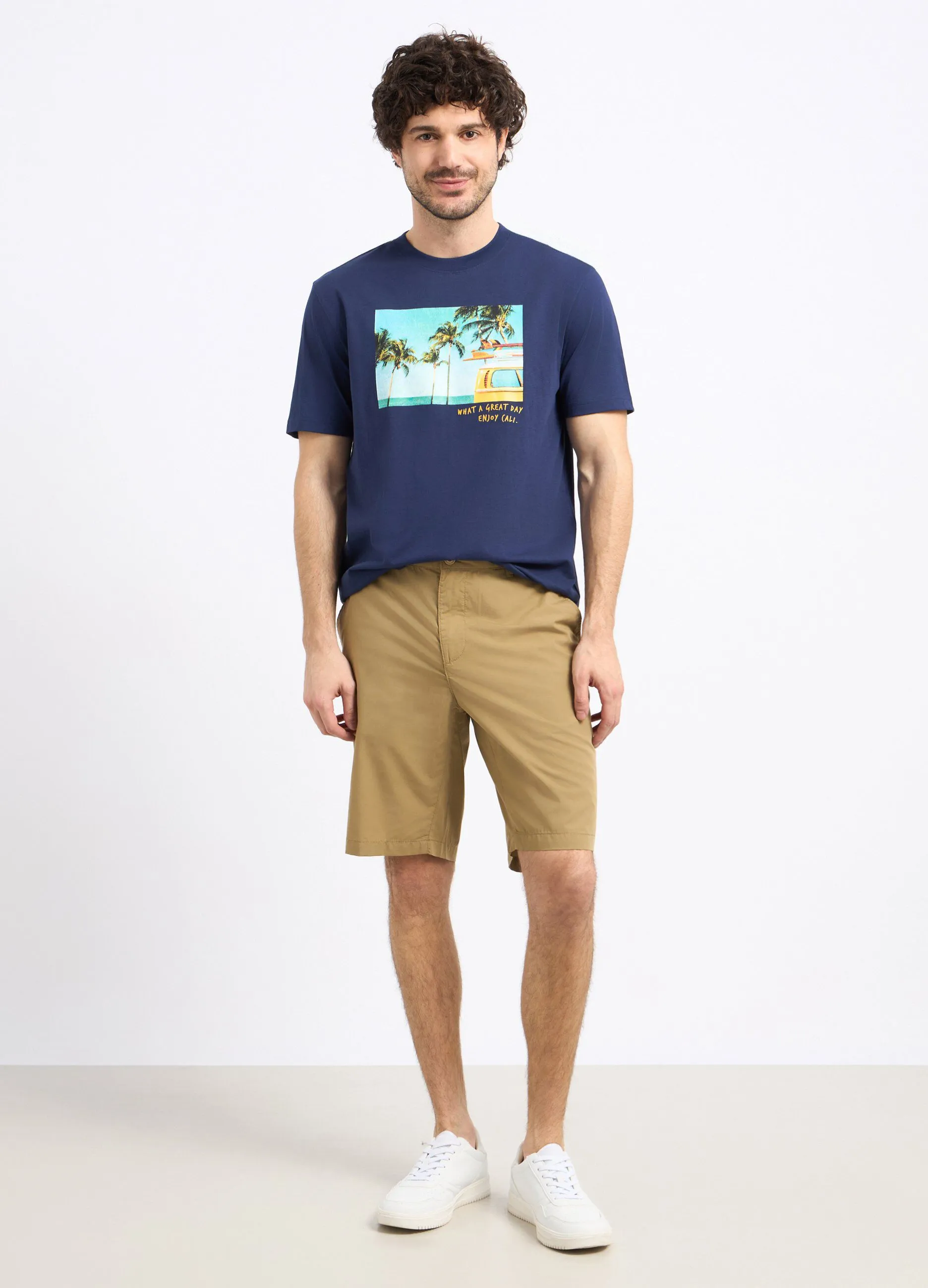 Bermuda in misto cotone uomo
