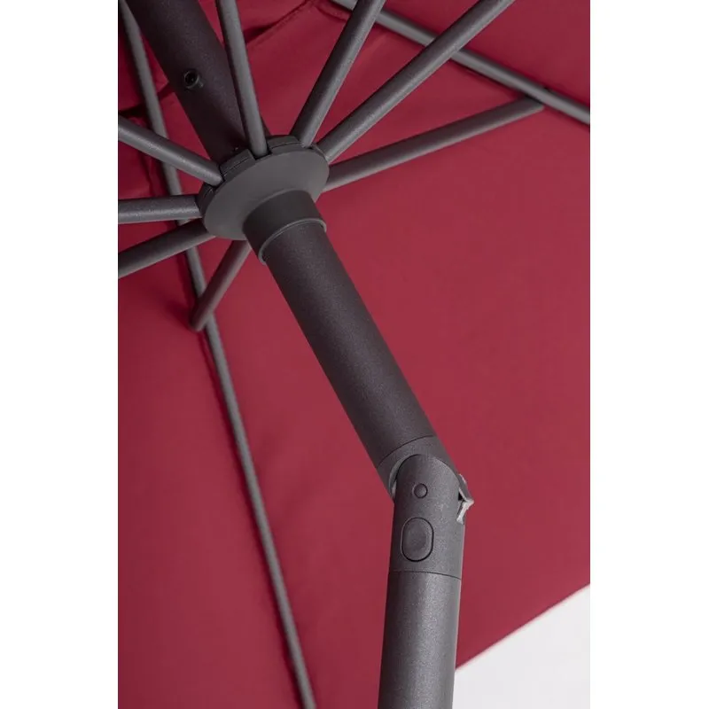 Bizzotto outdoor Ombrellone Rio con snodo 3m antracite/burgundy