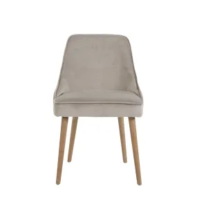  BLANC D'IVOIRE   MARCUS - Chaise en velours grège | Beige