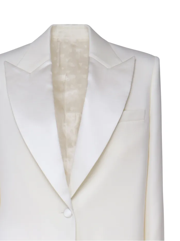 BLAZER MONOPETTO CON REVER IN SATIN