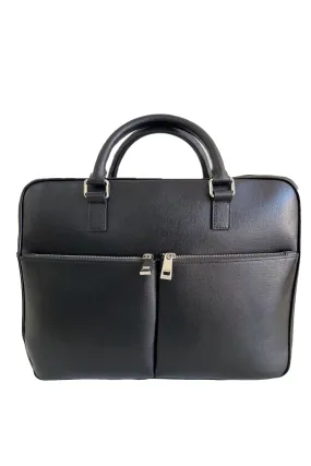 Borsa nera in vera pelle PC