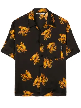 `Burning Monogram` Short Sleeve Shirt