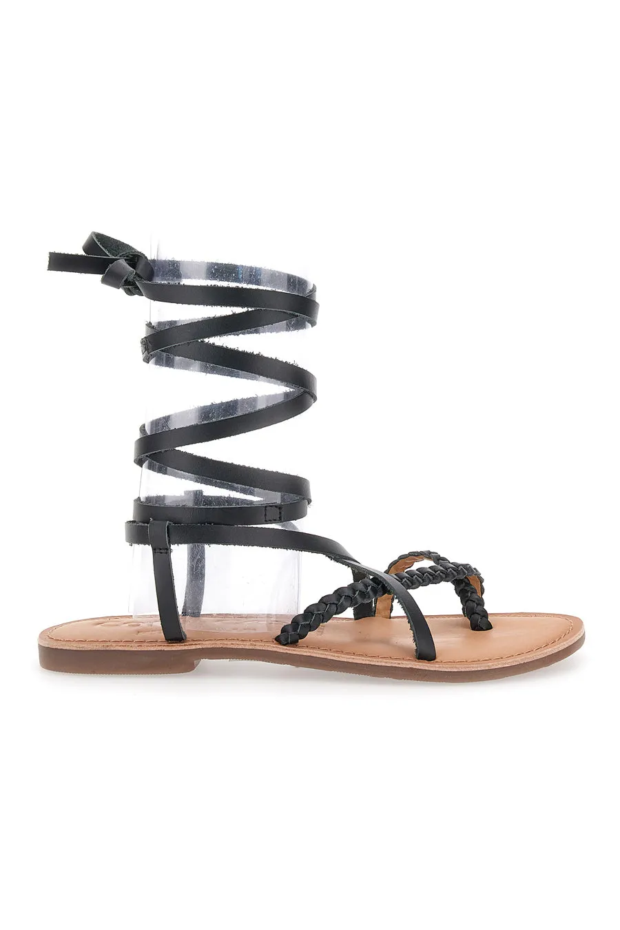   CAFE' COST Sandali Lace-Up Neri Con Suola Flat Cafe' Cost 95121