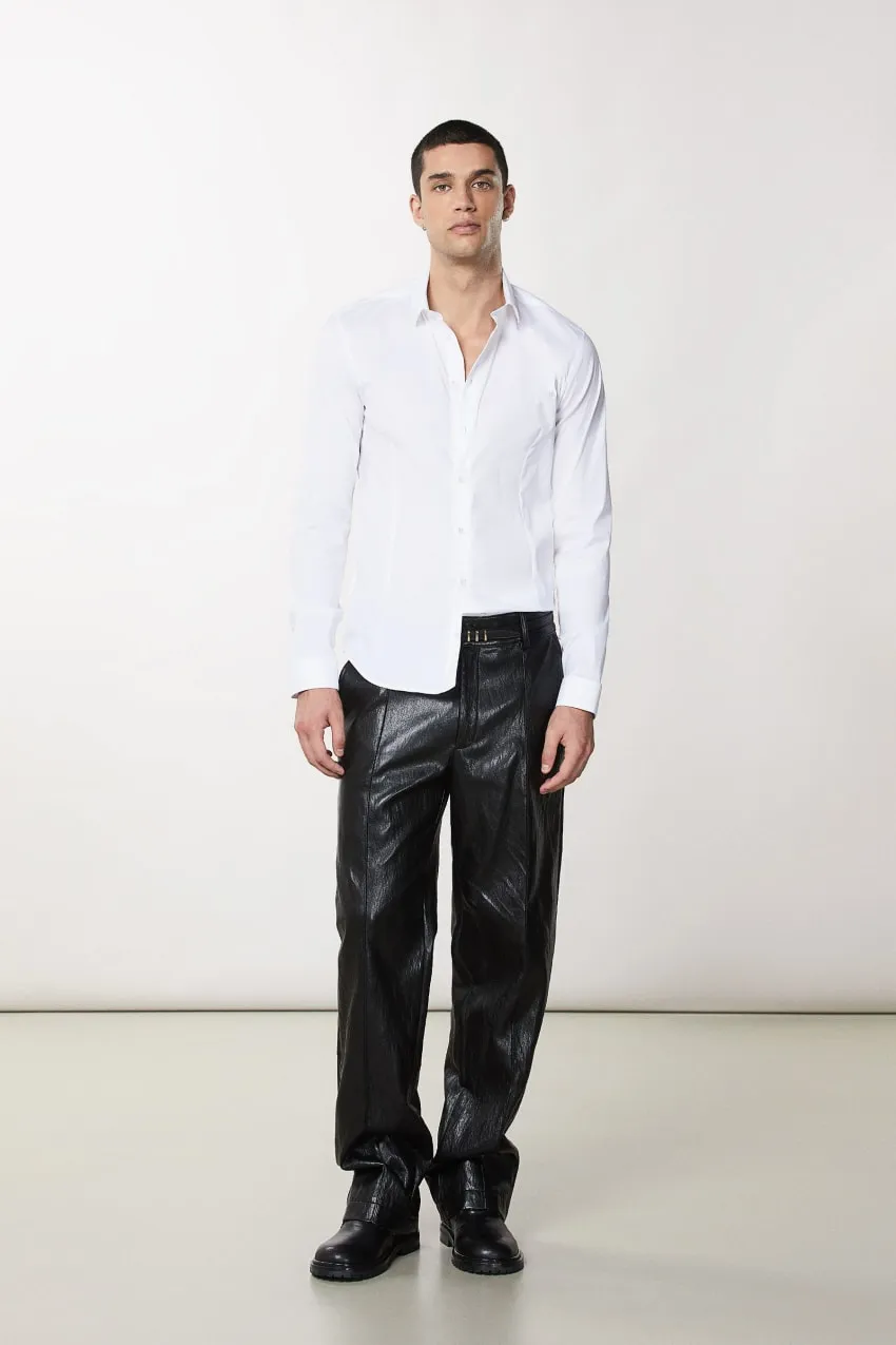Camicia in popeline stretch