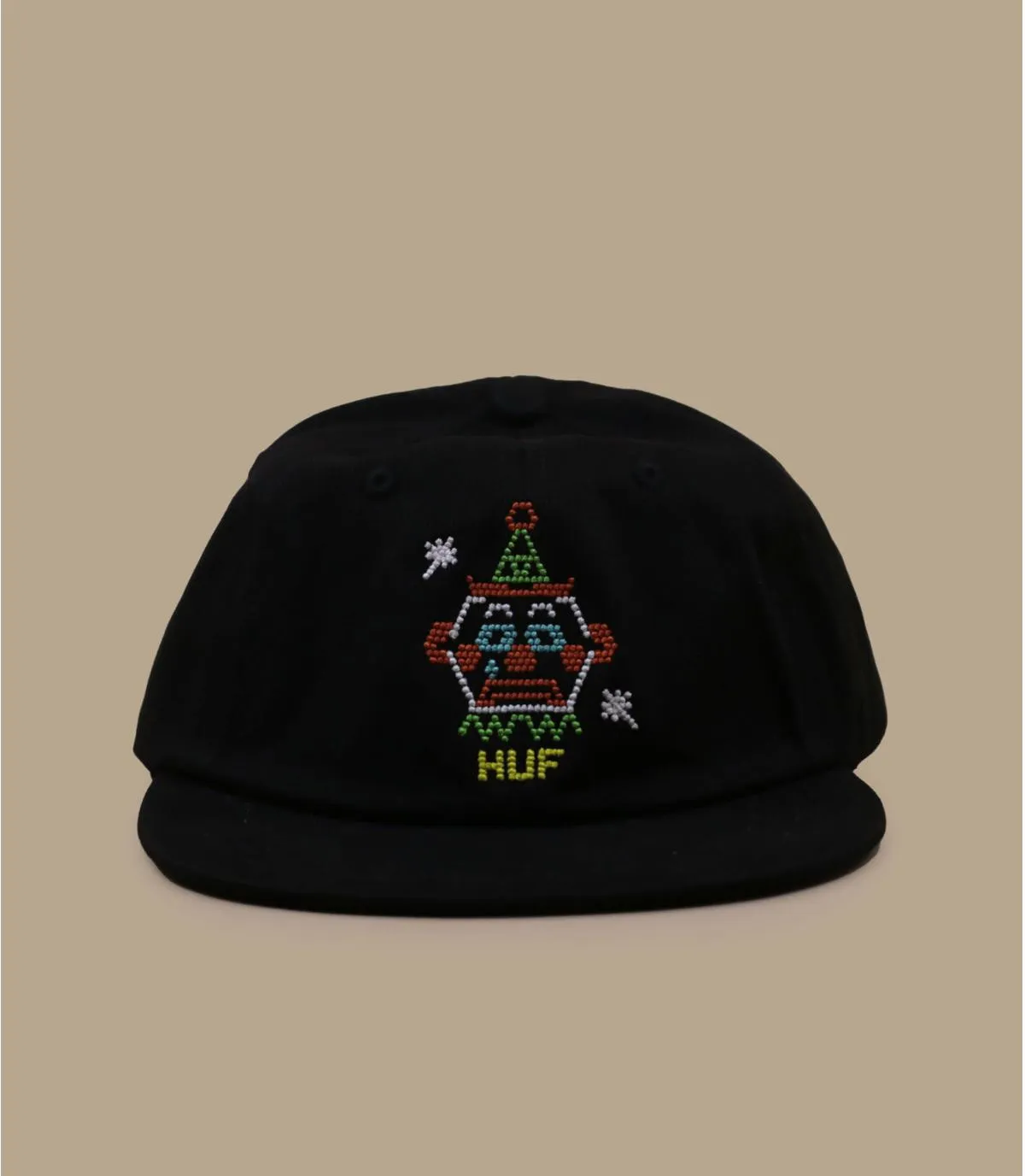 Cappellino a sei pannelli in cotone nero clownCappellini Clownin' Around black     