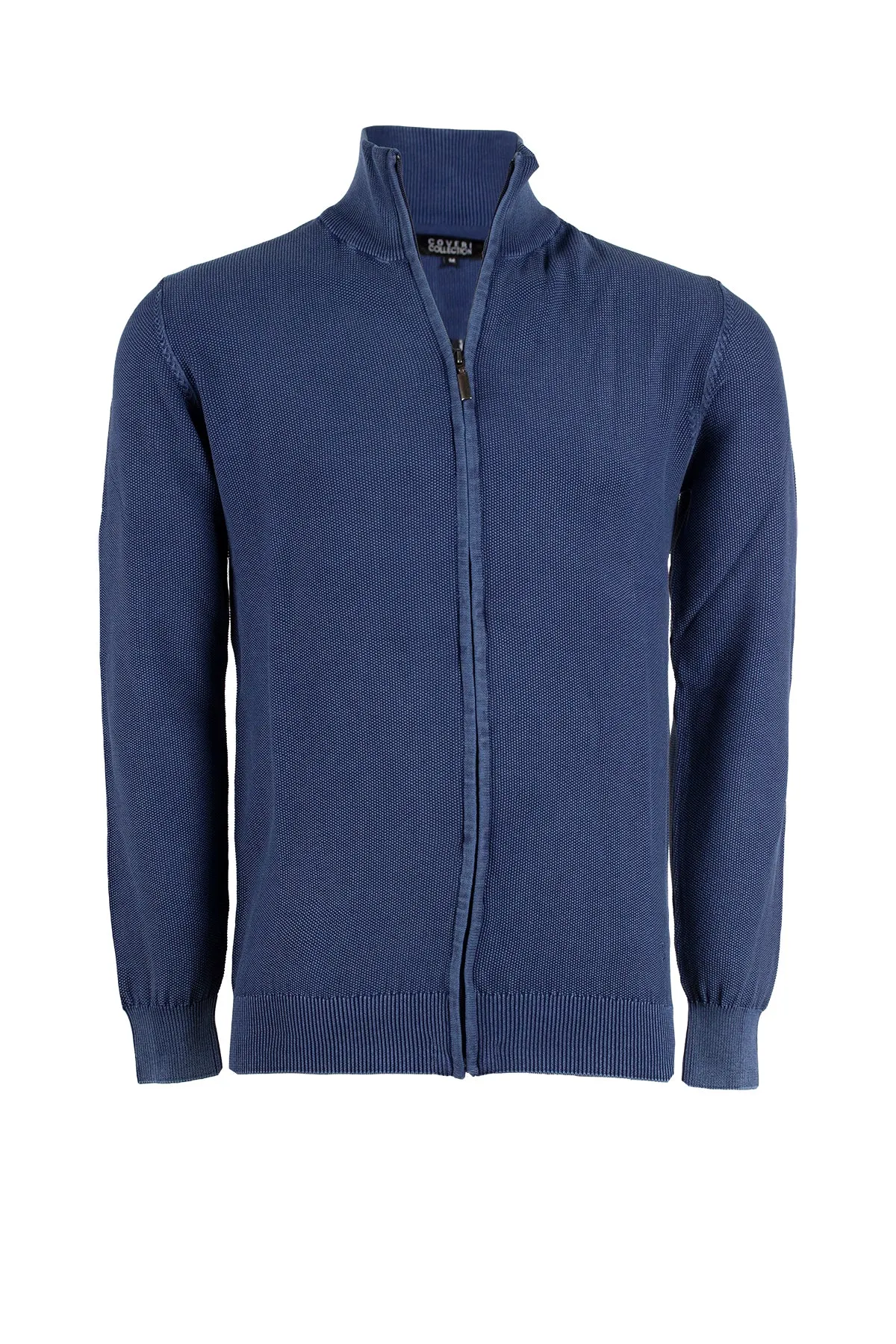 Cardigan puro cotone acid wash
