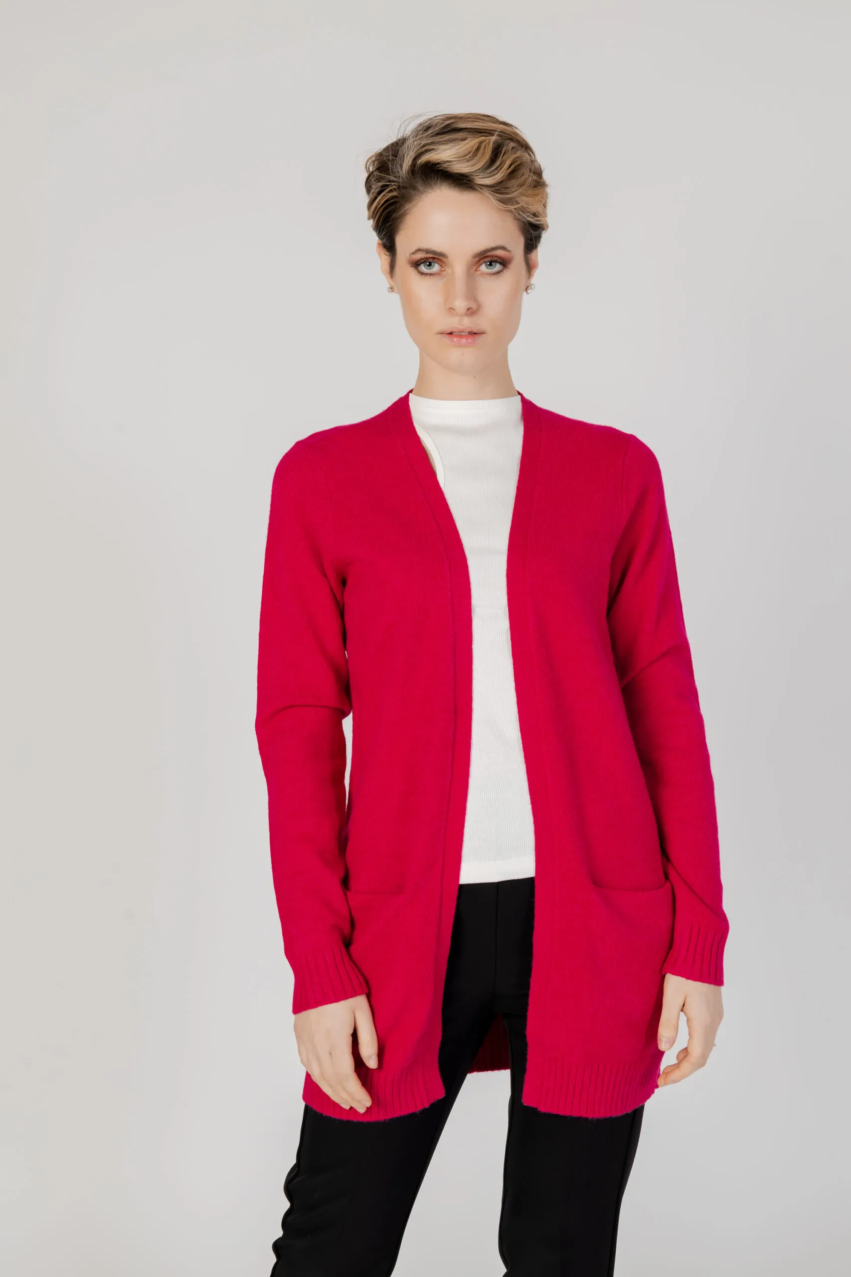 Cardigan Vila Clothes VIRIL L/S OPEN COLOR Fuxia