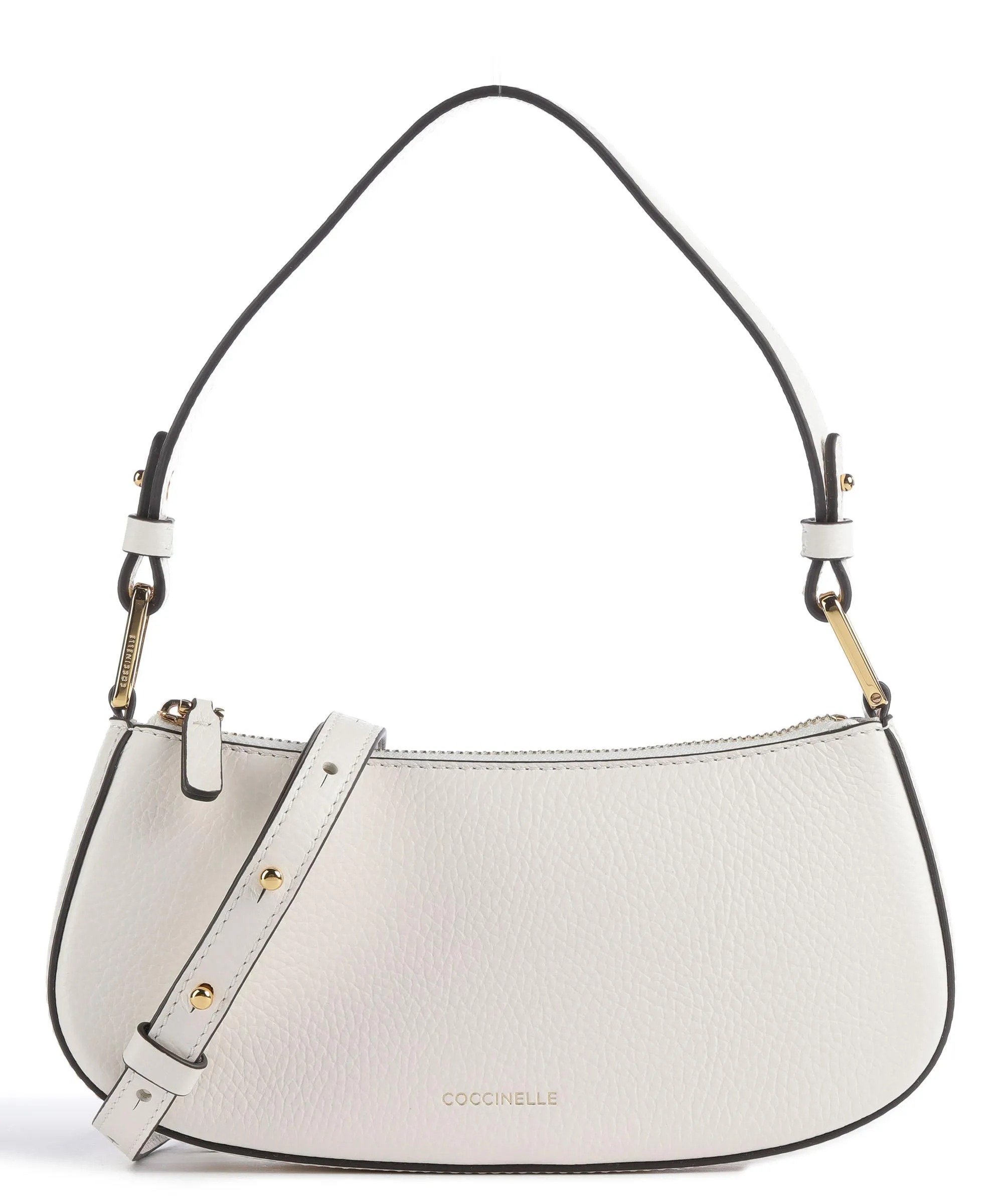  Coccinelle Merveille Borsa a spalla pelle granulata bianco  
