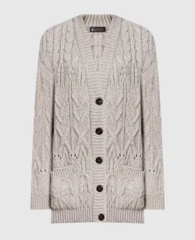 COLOMBO Cardigan in cashmere grigio MA04321118KC