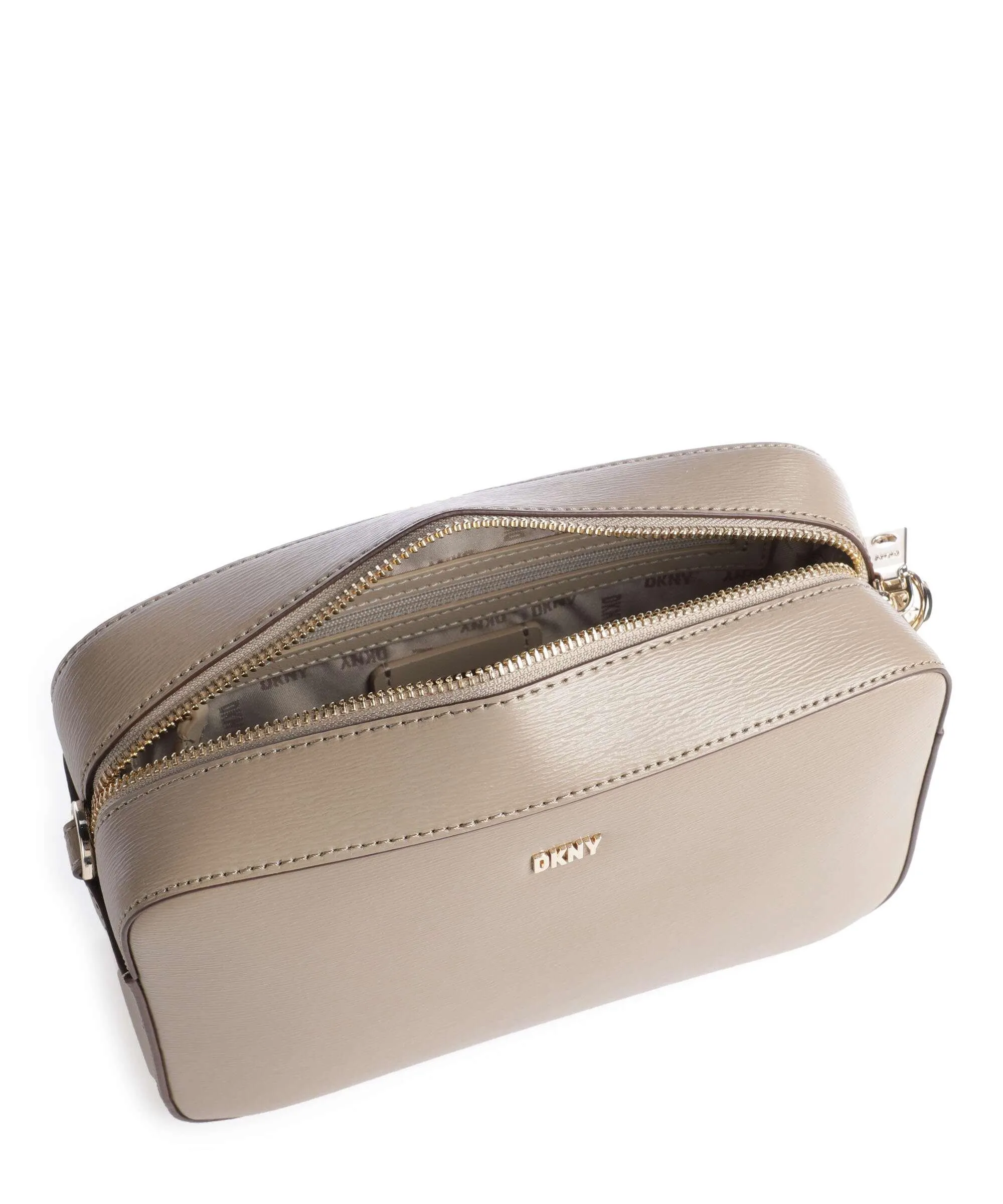  DKNY Bryant Borsa a tracolla pelle di vacchetta grana taupe  