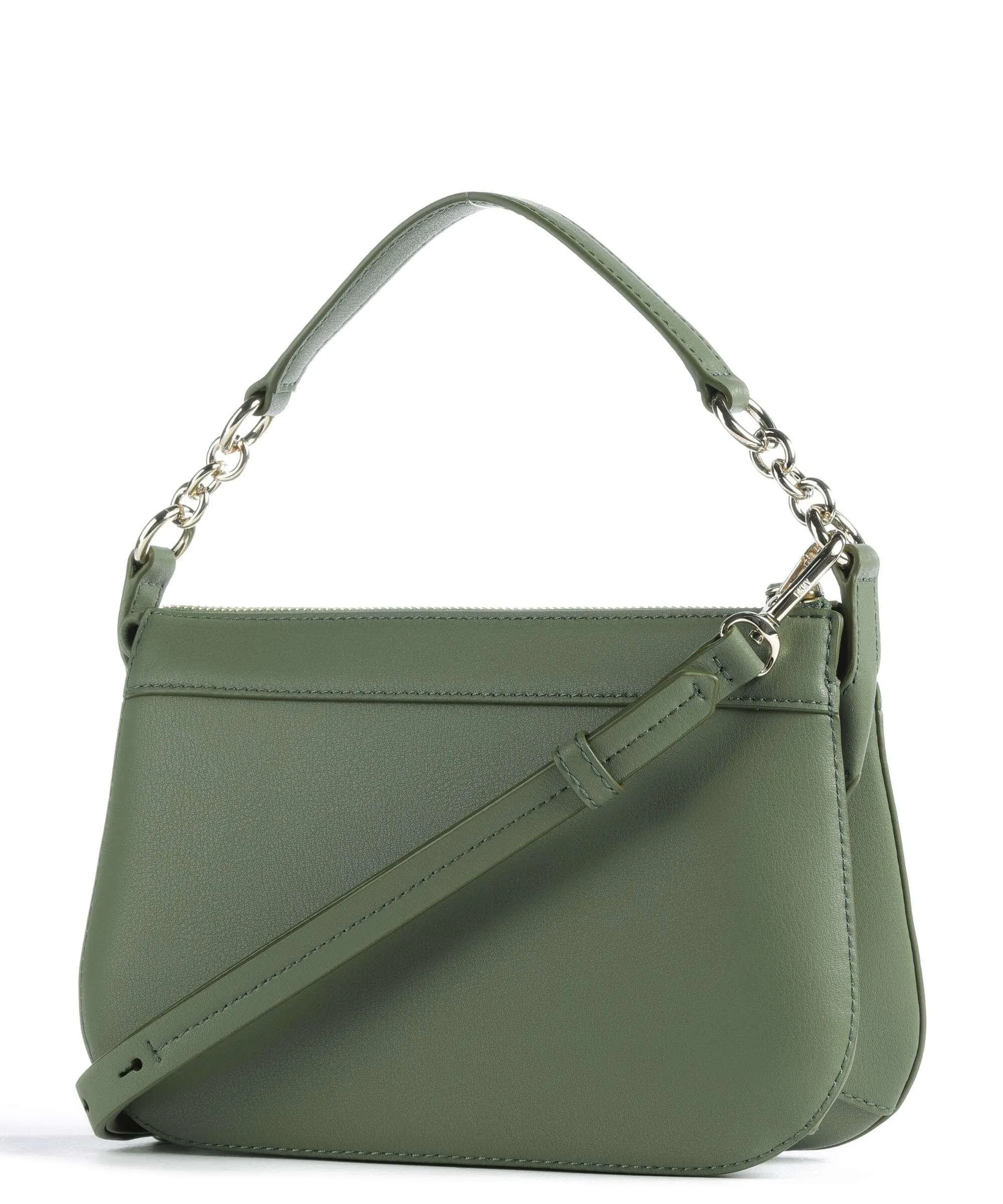  DKNY Gramercy Borsa a spalla pelle di vacchetta finemente grana verde  
