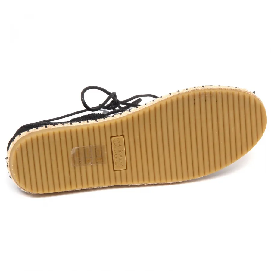 F1818 espadrillas donna black MALIPARMI scarpe ballerina lurex shoe woman