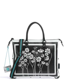  Gabs G3 Plus M Borsa a zainetto pelle di vitello grana nero/bianco  