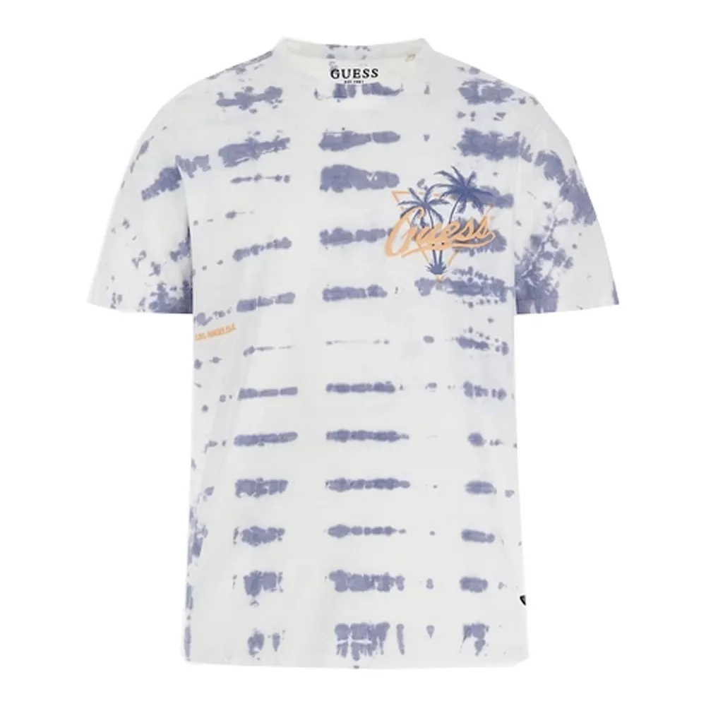 Guess T shirt uomo Calif Logo M4GI46 K9RM1 FB3X Astral Pale Blue