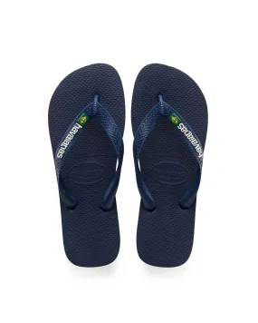 Havaianas Brasil Logo blu con logo bianco