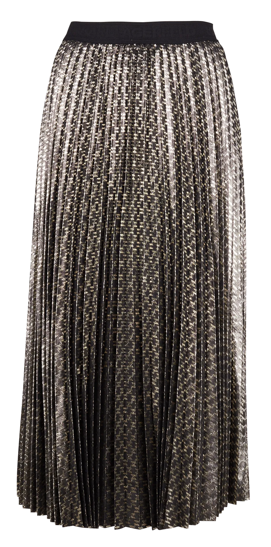  KARL LAGERFELD   Gonna longuette jacquard | Nero