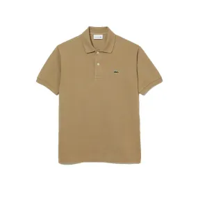 LACOSTE   POLO CLASSICA BEIGE IN PETIT PIQUE' DI COTONE