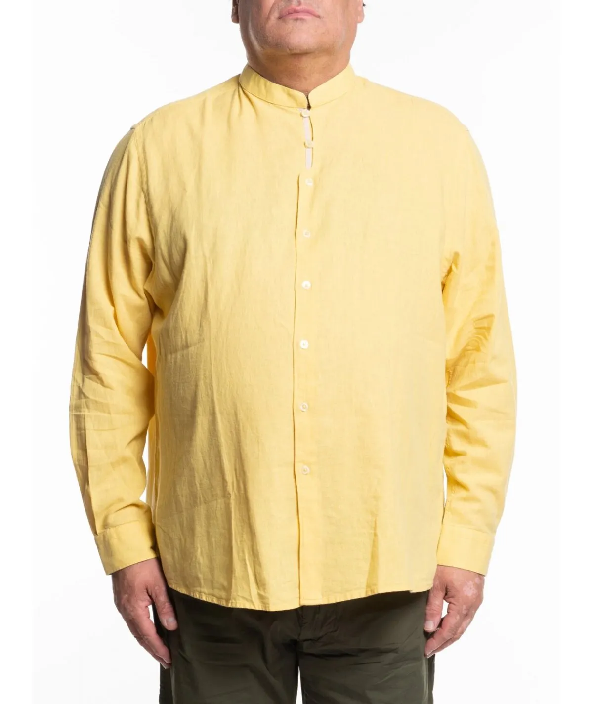 MAXFOT PISTICCI CAMICIA CALIBRATA MISTO LINO PER UOMO E RAGAZZO TAGLIE FORTI