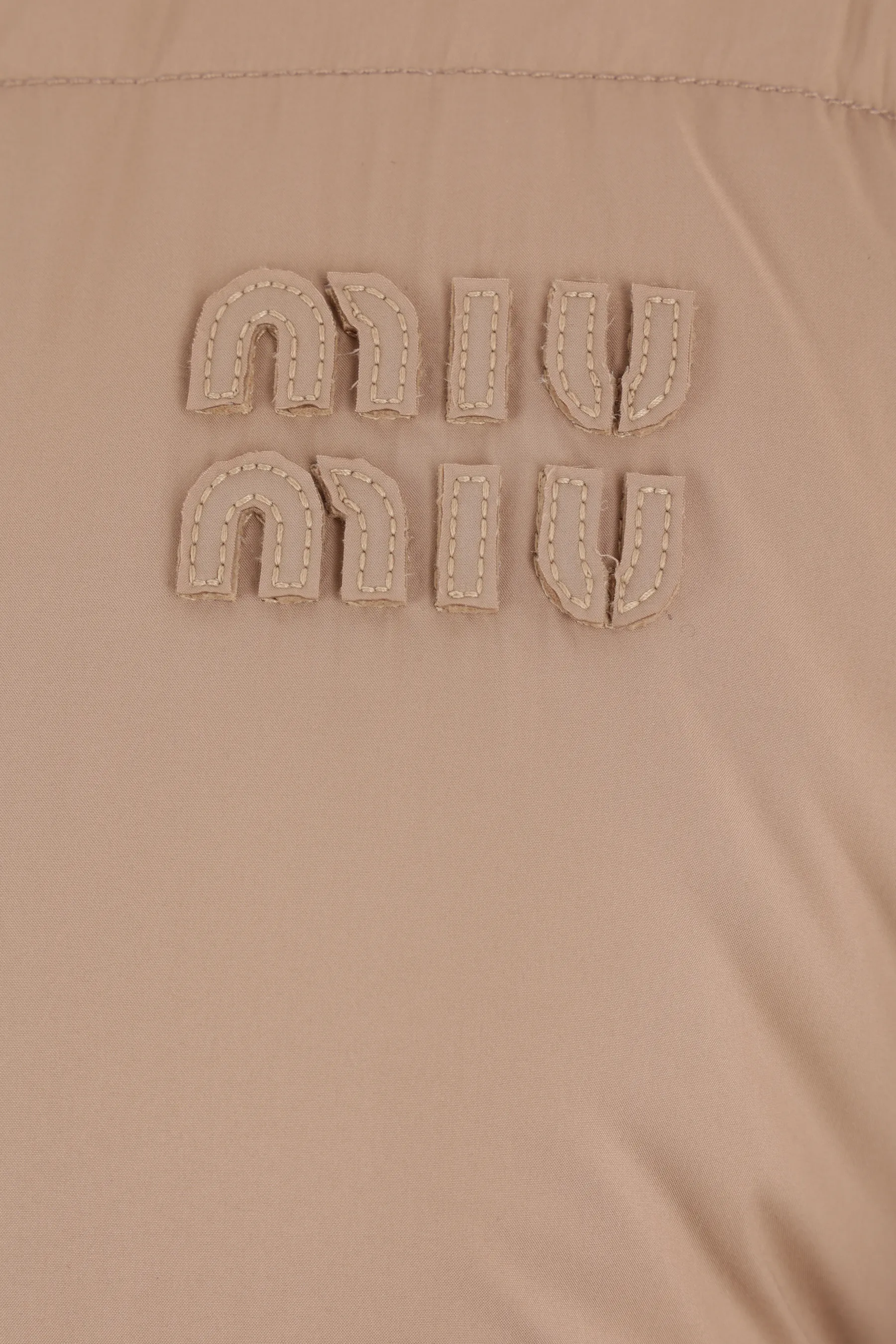  MIU MIU piumino in nylon patch logo 