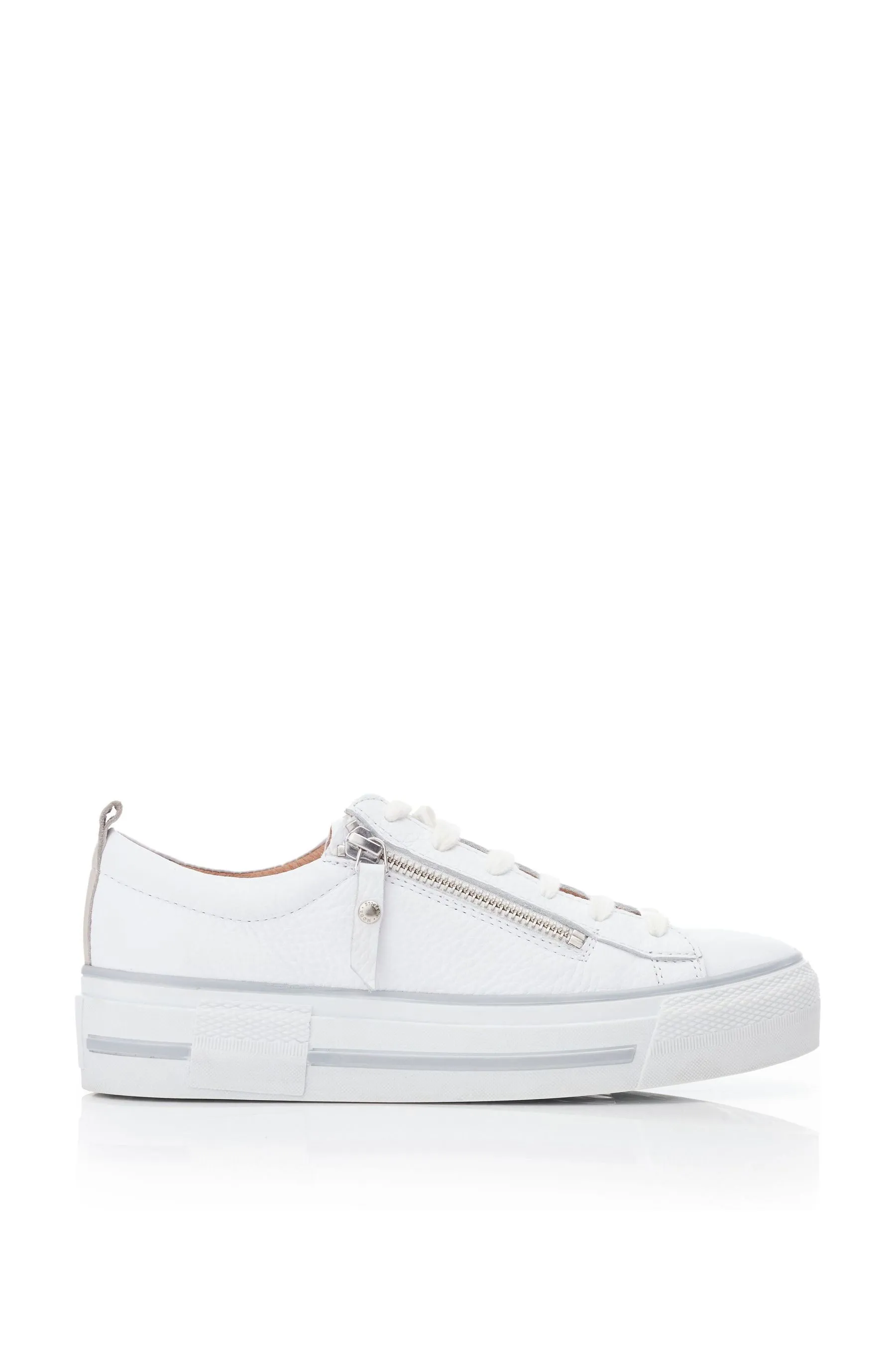 Moda in Pelle Filician - Scarpe da ginnastica con suola spessa e zip in Pizzo    