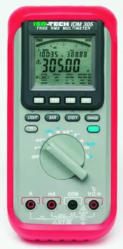Multimetro digitale Portatile ISO-TECH IDM303, 750V ca, 10A ca, CAT II/III, True RMS, Cert. ISO