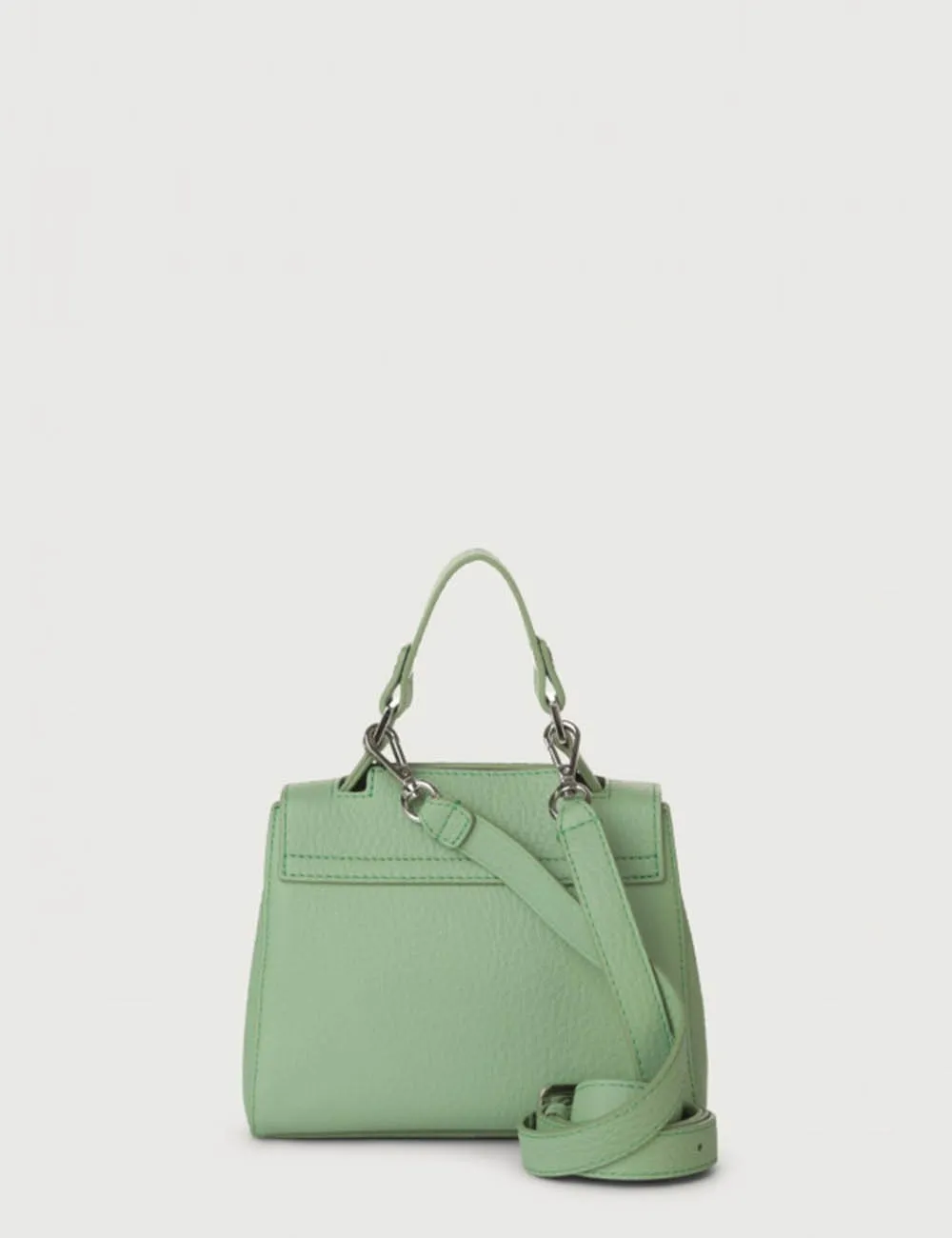 Orciani     Borsa Sveva Soft Mini a mano in pelle con tracolla Verde Mela