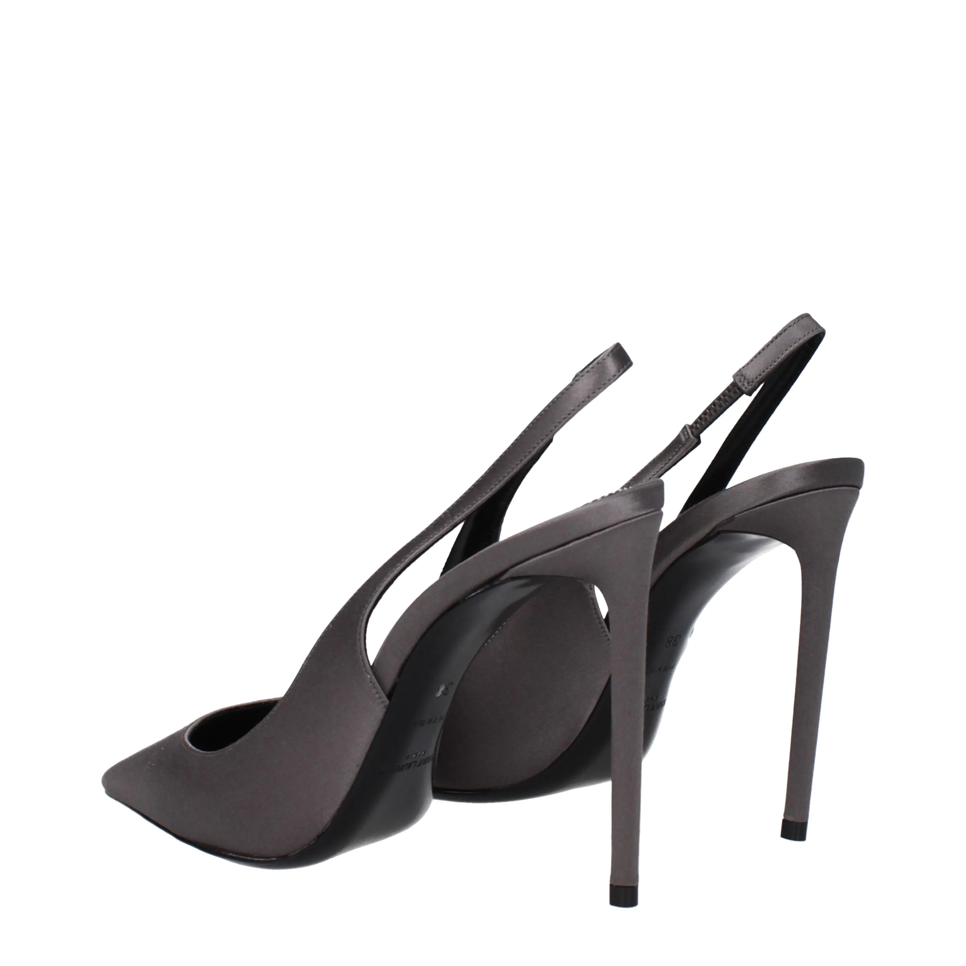 Saint Laurent Sandali Zoe Donna Raso Grigio/Grigio Tempesta