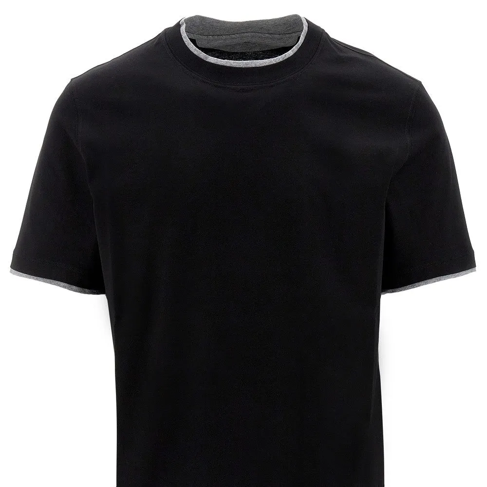 T-shirt con effetto layering