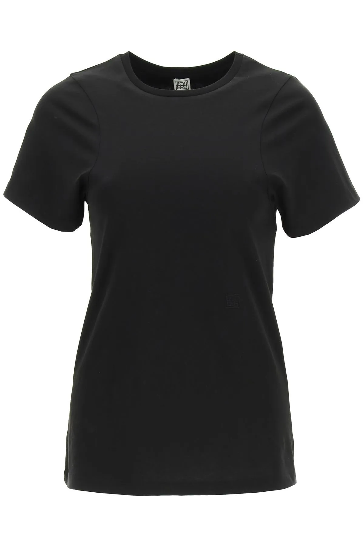 T-SHIRT CURVED MONOGRAM RICAMATO