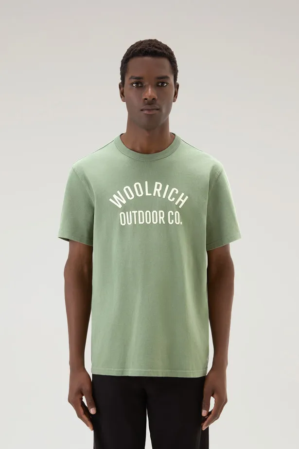 T-shirt in puro cotone con scritta                                                                                              