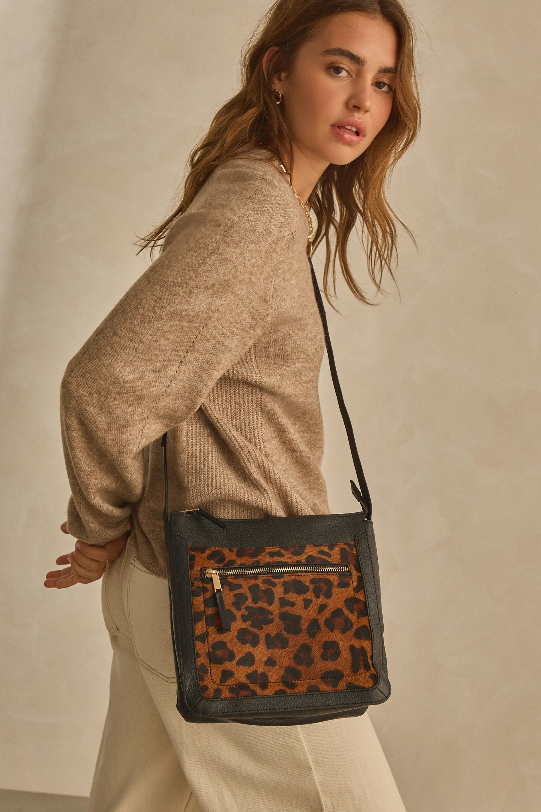 Tasca in pelle Messenger borsa    