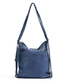  Taschendieb Wien Taborstraße 2 Borsa a zainetto pelle di vacchetta grana blu  