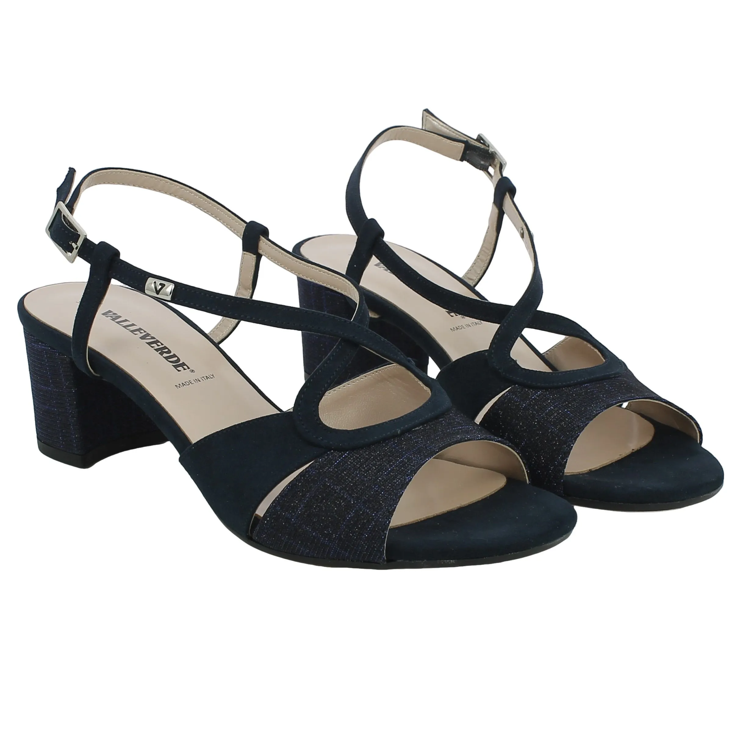 Valleverde  Sandalo in Lurex blu 