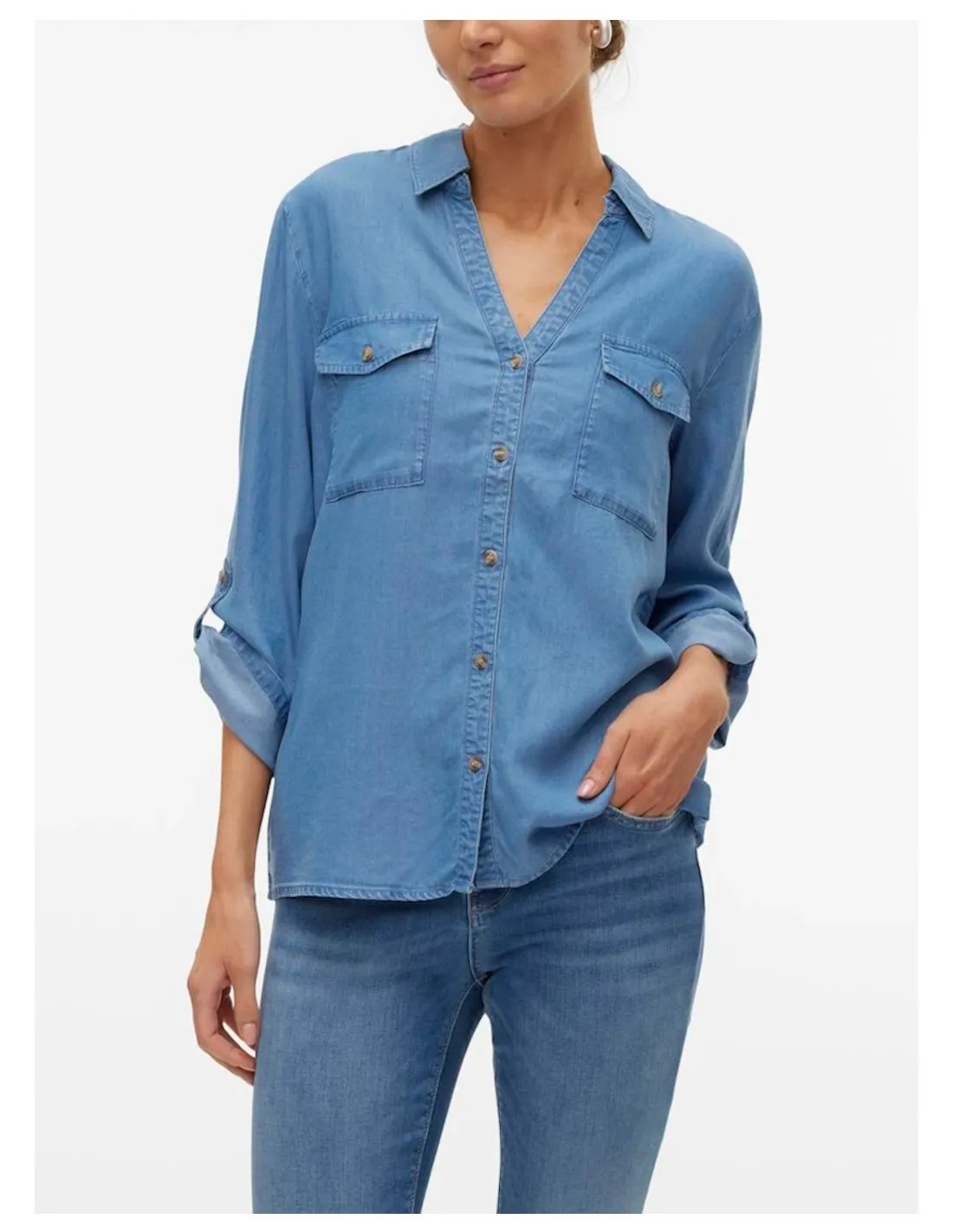 VERO MODA CAMICIA DONNA VMBREE 7/8 SLEEVE LOOSE SH