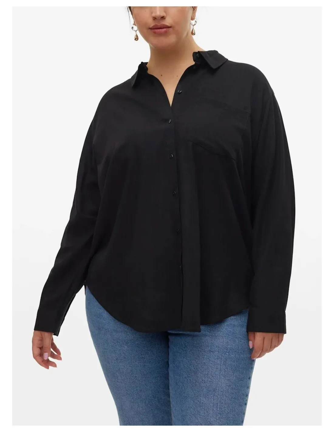 VERO MODA CURVE CAMICIA DONNA CMYMILO LS SHIRT WVN